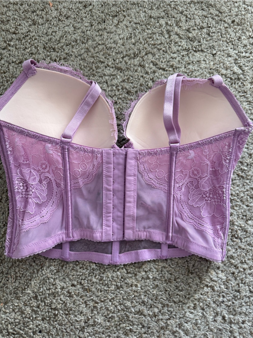 Victoria's Secret Lavender Lace Longline Bustier - Picture 2 of 3